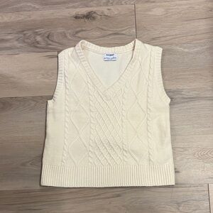 Old Navy Women's V-Neck Cream Sweater Vest